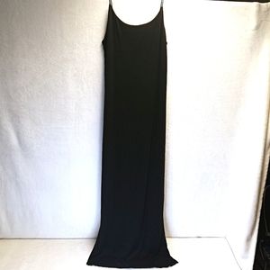 Long black high side splits maxi dress